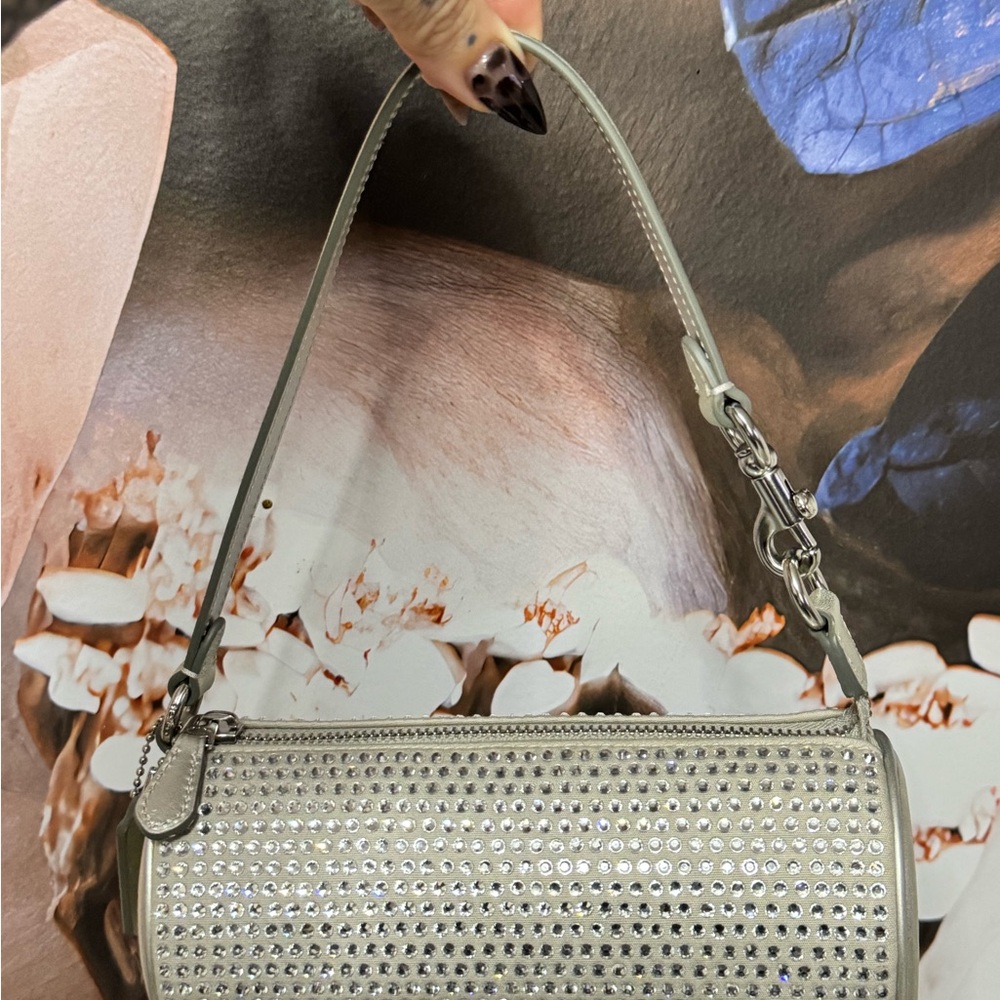 Coach crystal Shoulder Bag in Light Silver